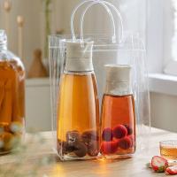 Botella de agua fría multifuncional de calidad alimentaria, botella vacía de gran capacidad, botella de vino de vidrio, contenedor de almacenamiento de vino sellado, cocina - details 8