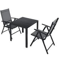 Mesa de Bistró de Café para Exteriores y Interiores Hecha de Aluminio Resistente al Rust y a las Condiciones Mesa de Jardín para Comedor con Marco de Metal y Equipación de Plástico - details 2