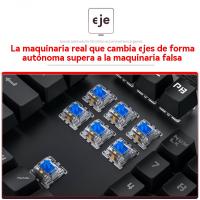 Summoner True Teclado Mecánico Eje Intercambiable Gaming Cyan Eje Gaming Punk Con Cable USB - details 8