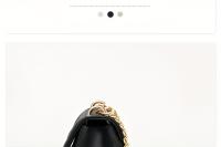 Bolso de Hombro Acolchado con Cadena Dorada Estilo Vintage Negro, Cierre Seguro, Forro de Poliéster, Accesorio Elegante, Construcción Duradera para Ocasiones Casuales y Formales - details 11