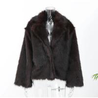 Abrigos de piel sintética esponjosos con solapa marrón Vintage para mujer, chaquetas gruesas y cálidas de manga larga, prendas de vestir informales de calle para invierno 2024 - details 19