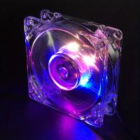 Ventilador de Refresco LED Xuanfengxia para Hombre de 8 cm para Escritorio y Servidor - Silencioso, Cambio de Color, Disipación de Calor, 12V, Diseño Transparente con Efectos de Iluminación Vibrantes, Ventilador de Enfriamiento para Escritorio |   carcasa - details 2