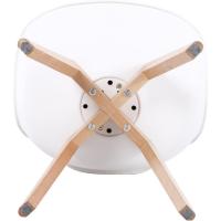 Sillas de Comedor, Sillas de Cocina Nórdicas con Asiento Blando, Tapizado y Patas de Madera de Haya Resistente, Blanco, 2 Sillas - details 3