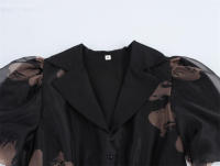 - Nuevo vestido de primavera para mujer, cuello en V, diseño de estilo francés, mangas estampadas - details 2