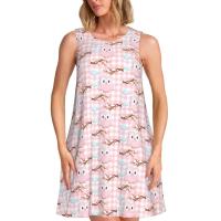 Vestido Duo de búho sin mangas informal para mujer, divertido pájaro verde, viajes personalizados, D-Duogos - details 120