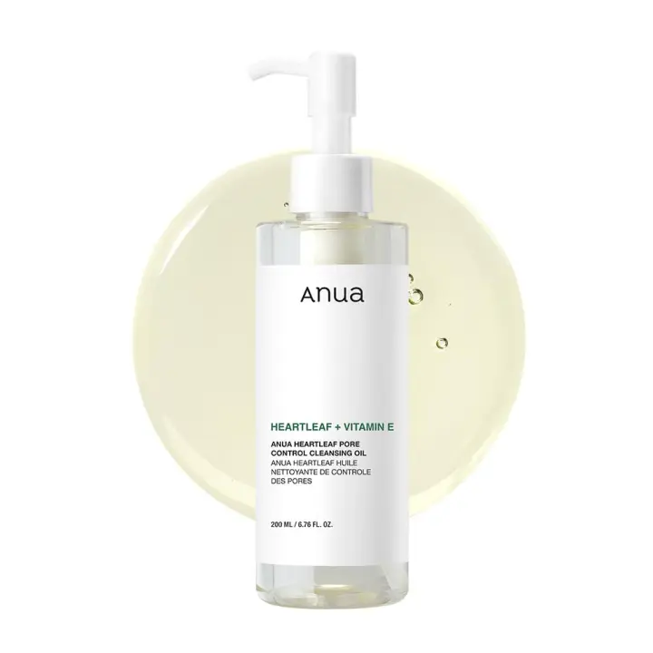 Anua Heartleaf Aceite limpiador para control de poros, limpiador de aceite para rostro, removedor de puntos negros de maquillaje, cuidado de la piel coreano 6.76 fl oz (200 ml) - 1