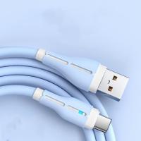 Cable USB tipo C de carga rápida para teléfono móvil, cargador LED de silicona de 100W, 6A, transferencia de datos, 100W, 6A - details 3