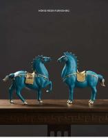 Escultura de caballo, accesorios para el hogar, decoración de sala de estar de estilo chino, estatua Dengshui, decoración de oficina, regalos de inauguración de la casa - details 0