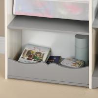 Organizador de Juguetes Estantería para Niños Estantería Infantil con Estantes Abiertos para Dormitorio Sala de Juegos Guardería 85x26x84 cm Gris - details 7