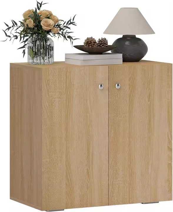 Moderno Frente de Salón con 2 Puertas Armario 70x39x70 cm Blanco Ideal para Libros, Ropa, Juguetes - 1