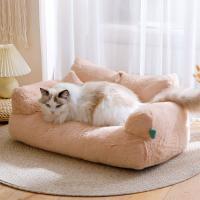 Cama suave y cálida para gato, sofá para perro, estera cómoda, lavable, casa para dormir para gatito y cachorro, nido de felpa antideslizante para invierno - details 2