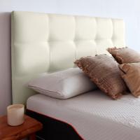 Cabecero tapizado acolchado para dormitorio, modelo Tablet largo en tela antimanchas gris antracita y medidas 151 x 125 cm para camas de 135 o 150 cm. - details 34