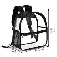 Mochila transparente de PVC con correas ajustables, mochila informal Visible, impermeable, de gran capacidad, para almacenamiento escolar, playa - details 0
