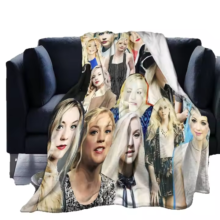 Manta de Peluche Suave y Cómoda Emily Kinney para Sofá Cama Oficina Rodilla Cojín de Cama para Coche Camping Tamaño Grande Estilo Elegante - 1