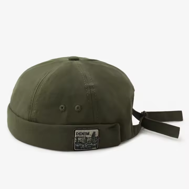 Men's Fashion Hip Hop Adjustable Metal Buckle Skull Cotton Brimless Hat Ideal Choice For Gifts - 1