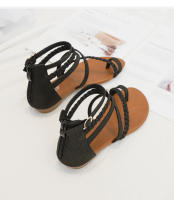 Sandalias de cuña para mujer, nuevas, versátiles, con punta abierta, tallas grandes, con faldas, zapatos romanos. - details 10