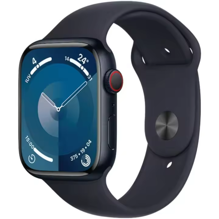 Apple Watch Series 9 GPS + Celular - 41 mm - Boîtier Midnight Aluminio - Pulsera Midnight Sport Band - M/L - 1