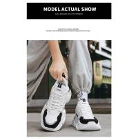 Zapatos informales de suela gruesa con panel de malla para hombre, zapatos para correr de suela blanda transpirables de verano, zapatos deportivos de moda para actividades al aire libre, zapatillas deportivas para hombre - details 8