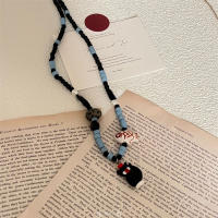 Lindo collar con colgante de perro con globo de frijol rojo para mujer 2025 nuevos accesorios de cadena de suéter de gama alta de primavera y verano - details 14