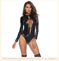 Cremallera abierta para club nocturno, ropa interior erótica de una pieza que muestra los senos - details 10