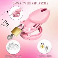 Leten Castidad masculina con llave Virginalidad para hombres Anillo transpirable Jaula CB para hombres SM Dispositivo de bloqueo de uretra Juguete - details 5
