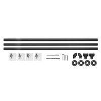 Pasamanos de 12 pies para montaje en pared, pasamanos de escalera de hierro galvanizado para paredes de madera, vinilo, ladrillo, estuco o hormigón - details 6