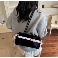 Bolso portátil con forma de palo francés, cinta con lazo Y2K, bolso de hombro con lazo, estilo francés coreano, bolso para axilas, trabajo - details 11