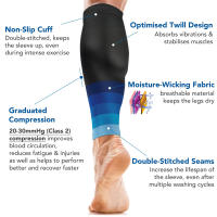 1Pair Sport Calf Compression Sleeves Calf Cramp Shin Splint Support Leg Compression Sock Men Women Leg Pain Relief, Running,Work - details 2