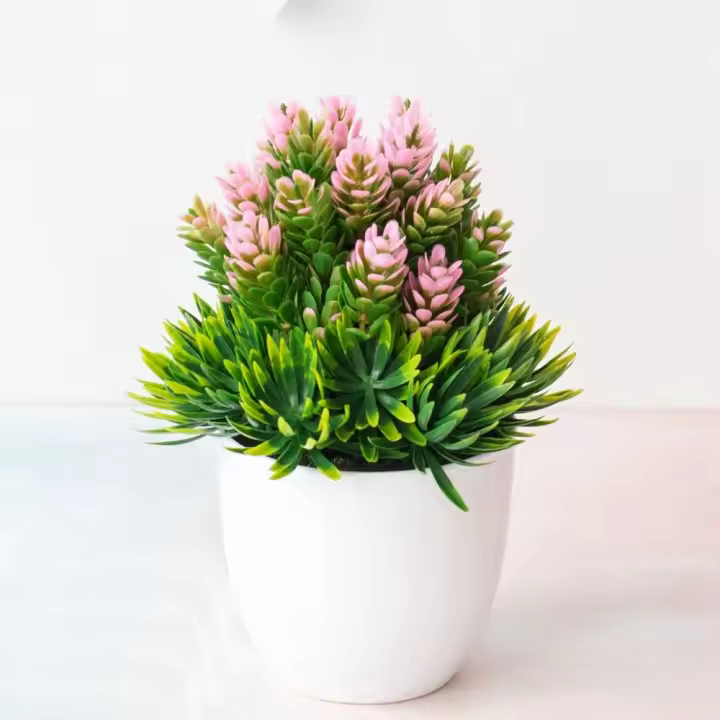 Plantas artificiales bonsái, decoración del hogar, pino, jardín, árbol pequeño en maceta, adornos de escritorio, simulación creativa, flores falsas - 1