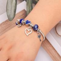 Pulsera Simple Pandora Glazed Gem Beads Key Lock, colgante de amor, brazalete Vintage de lujo ligero para mujer, regalo de joyería - details 5