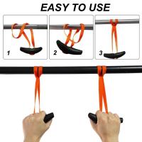 1 par de manijas multifuncionales con forma de cuerno para Fitness, levantamiento de pesas, construcción muscular, manijas de agarre para entrenamiento físico, naranja/negro - details 0