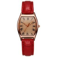 Lujo premium El nuevo cuarzo para mujer 2025 con estilo retro, correa de cuero en forma de barril y un reloj sencillo para estudiantes - details 4
