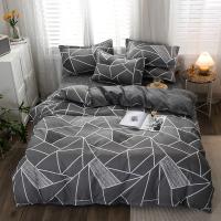 Funda de Edredón con Patrón Geométrico 220x240 y Funda de Almohada 200x200 Estilo Minimalista Gris para Ropa de Cama - details 14