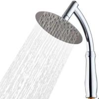 Cabezal de ducha de lluvia de alta presión, extensión de ducha curva cuadrada grande, acero inoxidable - details 5