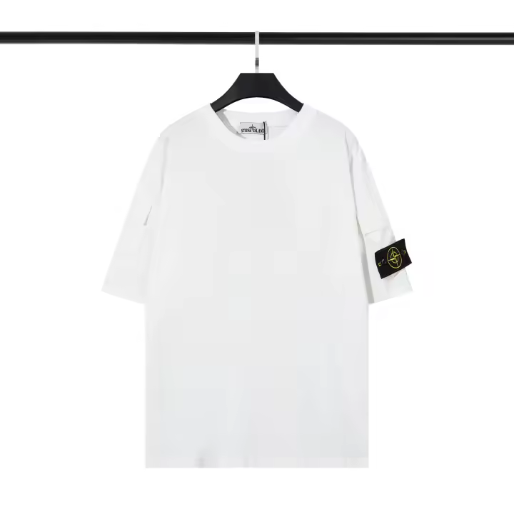 Camisetas de manga corta de alta calidad, camisetas de manga corta de alta gama para hombre, camisetas bordadas Stone Island de verano - 1