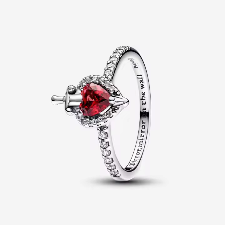 Anillo De Plata S925 Para Mujer Estilo Villano Reina Mala Moda Creativa Con Zirconia Roja Joyería Regalo De Compromiso - 1