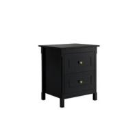 Mesita de Noche con 3 Cajones 45x35x60cm Mesilla de Noche de Estilo Moderno Mesa Auxiliar para Cama Negro - details 9