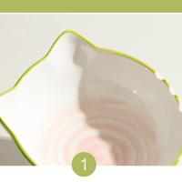 Cuenco de cerámica para gatos, cuenco de alimentación para comida de perros con boca inclinada, antivuelco, multiusos, alimentador para beber, protección del cuello - details 4