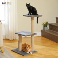PAWZ Road Árbol para gatos pequeño con postes para rascar de Sisal y plataformas, torre para gatos para interior, rascador para gatos, accesorios para gatos, juguetes para gatos - details 1