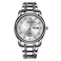 Hombre doble calendario reloj de cuarzo impermeable luminoso negocio - details 6