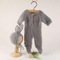Conjunto de Bebé Recién Nacido Falda y Gorro de Punto con Dinosaurio de Crochet - details 6