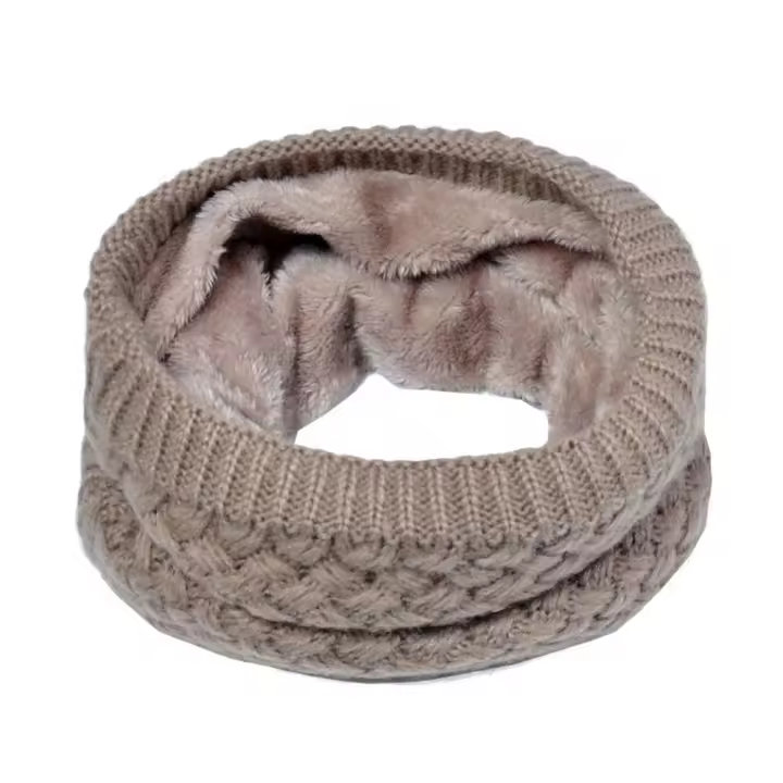 Calentador de cuello de redecilla suave y cómodo para hombres y mujeres, polaina de cuello gruesa, pañuelo de punto térmico, deportes al aire libre, Otoño e Invierno - 1