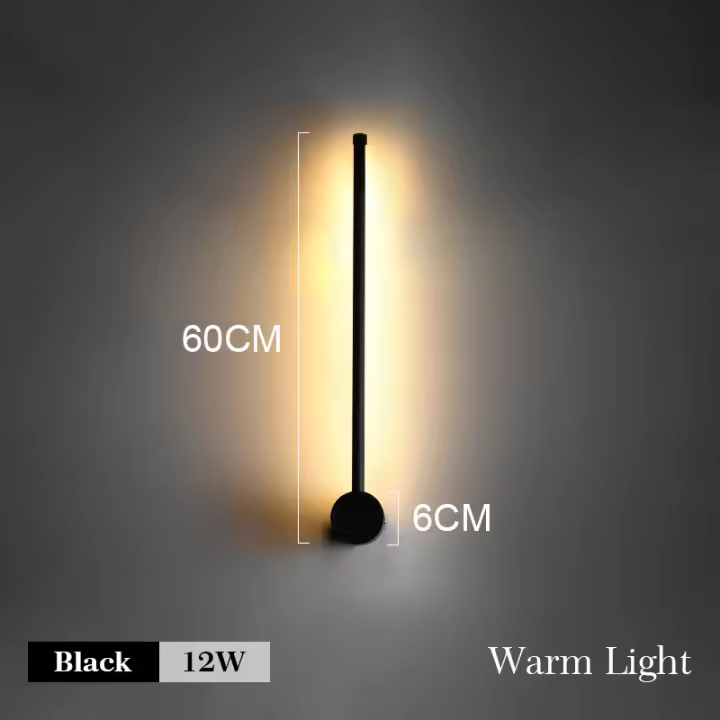 Lámpara de pared Led nórdica moderna, luz larga para el hogar, dormitorio, sala de estar, sofá, fondo, candelabro de pared, accesorio de iluminación - 1