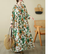 Vestido Vintage de Algodón de Manga Larga Talla Grande, Elegante y Suelto para Mujeres - details 64