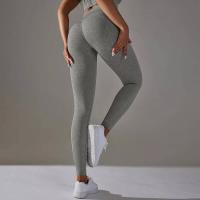 Mujeres sin costuras, leggings deportivos de cintura alta para entrenamiento, correr, fitness, gimnasio, fruncido en el trasero, ropa deportiva - details 12