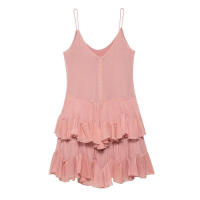 OUWU- Novedad de verano, ropa de mujer, vestido corto con decoración en capas en estilo de moda francesa de Europa y América - details 2