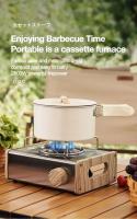 Estufa de tarjeta portátil para exteriores, con tarjeta, pequeña estufa de gas magnética rectangular para acampar - details 0