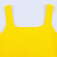 PB & ZA 2025 novedad de verano, ropa para mujer, tirantes anchos simples, camisola corta de punto informal versátil con temperamento - details 9