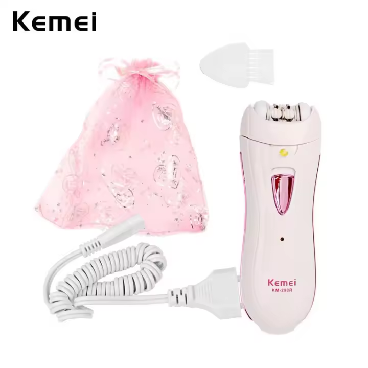 Kemei-depiladora eléctrica profesional para mujer, eliminador de pelo, recargable, uso femenino para cuerpo completo, esenciales de viaje - 1