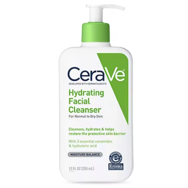 Limpiador facial hidratante CeraVe, normal a seco, 12 onzas cada uno, paquete de 3 - 1